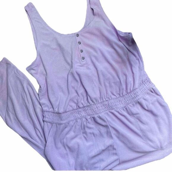 Torrid Lilac Purple Terry Cloth Henley Jumpsuit Swim Coverup Size 3 3XL NWT - Picture 9 of 12